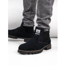 Alberto Torresi HEADON Series Devl559 Genuine Suede Mid Top Black Chukka Boots