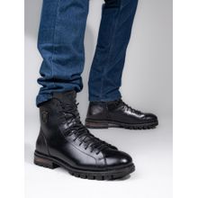 Alberto Torresi HEADON Series Devl 551 Robust TPR Sole Leather High Black Casual Boots