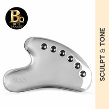 RAS Luxury Oils Germanium Gua Sha Face Massage Tool For Releases Facial Tension & Reduces Puffiness