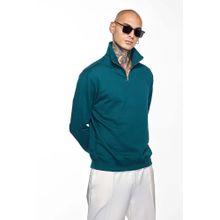 Snitch Men Teal Solid Sweater