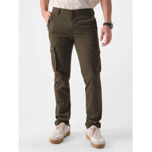 The Souled Store Men Original Solid Dark Green Cargo Pants