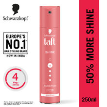 Schwarzkopf TAFT Shine Hair Spray For Shinner Hair With Diamond Luminizer Formula Hold 4