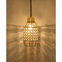 Homesake Golden Crystal Ceiling Lamp,Half Capsule