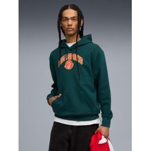 Puma Sports Legacy II Men's Regular Fit Green Hoodie