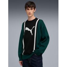 Puma Unisex FUTURE ARCHIVE Relaxed Fit Crew Green Sweatshirt