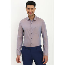 Allen Solly Men Purple Slim Fit Textured Full Sleeves Formal Shirt