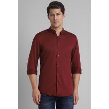 Simon Carter Maroon Casual Solid Shirt