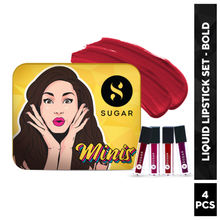 SUGAR Smudge Me Not Liquid Mini Lipstick Bold Set(1.1ml Each)