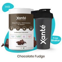 Xante Low Carb 23g Whey Protein For Women - Chocolate Fudge Flavor + Free Shaker