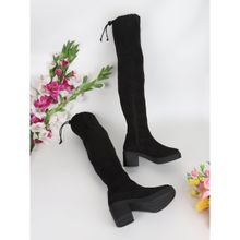 Truffle Collection Black Solid Boots