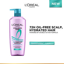 L’Oréal Paris Hyaluron Pure 72H Purifying Shampoo, For Oily Scalp & Dry Hair With Salicylic And Hyaluronic Acid