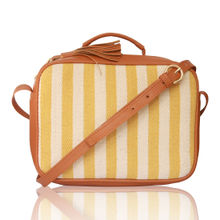 Fizza Yellow Stripes Briefcase Sling