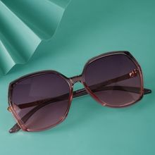 Carlton London Premium Rose Gold & Pink Toned UV Protected Lens Oversized Sunglass for Women (140)