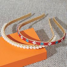 Zaveri Pearls Set of 2 Contemporary Pearls & Beads Embellished Hair Bands-ZPFK14362 (Pack of 2)