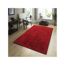 OBSESSIONS Anti-Static Machine Made Polyester Shaggy Carpet, Burgundy