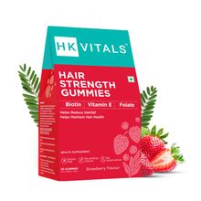HealthKart Hk Vitals Biotin Hair Gummies With Zinc Vitamin C & A & E - Strawberry Flavour