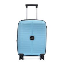 The Vertical Stellar Unisex Light Blue Hard Luggage Cabin Trolley For Travel