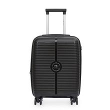 The Vertical Stellar Unisex Black Hard Luggage Cabin Trolley For Travel