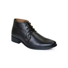 Red Chief Black Boots Leather Formal Shoes