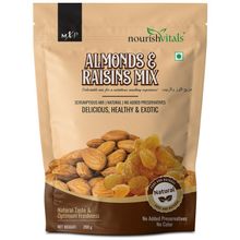 Nourish Vitals Almonds And Raisins Mix, Scrumptious Mix - Natural - No Added Preservatives