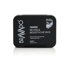Bravado Tenere Beard & Mustache Wax Strong Hold, Sweat Proof Styling, Grooming, Natural Finish