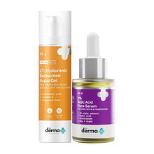 The Derma Co 1% Hyaluronic Sunscreen & 2% Kojic Serum Combo
