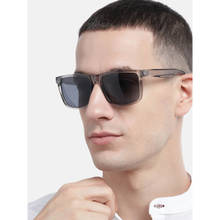 Carlton London Men Polycarbonate UV Protected Blue Dial Rectangle Sunglasses