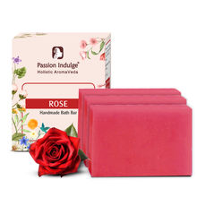 Passion Indulge Natural Handmade Bath Bar Soap - Rose (Pack of 3)