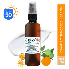 Love Earth Vitamin C Sunscreen SPF-50 for UVA UVB Ray Protection with Vitamin CEssential Oils