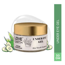 Love Earth Organic Under Eye Gel with Aloe Vera & Cucumber Reduces Dark Circles Puffiness and Fine Lines