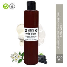 Love Earth Body Wash Jasmine Green Tea and Charcoal with Aloe Vera & Tea Tree for Acne & Pimples