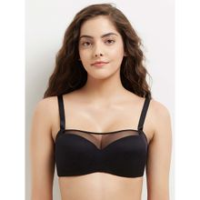 Wacoal Contour Padded Wired Full Coverage Mesh Fashion Bra - Black