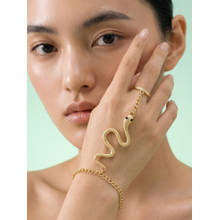 Joker & Witch Yalina Gold Women Snake Adjustable Hand Harness