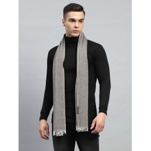 Monte Carlo Men Cotton Woven Grey Muffler