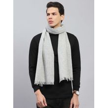 Monte Carlo Men Acrylic Solid Grey Muffler