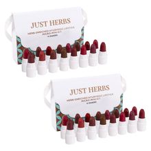 Just Herbs Ayurvedic Micro Lipstick Sampler Kit Combo (Pack Of 2)