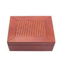 THE LEATHER STORY Cigar Humidor - Chest Nut