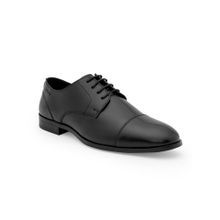 Red Tape Mens Solid Black Derby Shoes