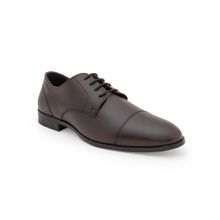 Red Tape Mens Solid Dark Brown Derby Shoes
