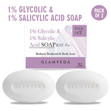 Glamveda 1% Glycolic Acid & 1% Salicylic Acid Body Acne Soap - Pack Of 2