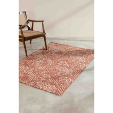 Freedom Tree Hidden Bull Cotton Madder Rust Printed Rug