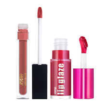 Nykaa Cosmetics Best of Lips Combo : Matte to Last Liquid Lipstick & Lip Glaze Gloss
