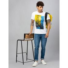 Globus Men Dark Blue Stretchable Mid-rise Tapered Fit Jeans