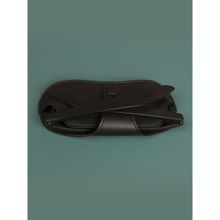 The House Of Ganges Jace Vegan Leather Sunglass Case Vanta Black (S)