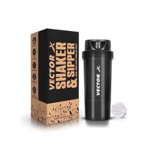 Vector X Thunder Steel Shaker Bottle for Protein Shake (700 ml)