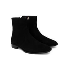 Saint G Black Nubuck Leather Ankle Boots