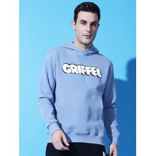 Griffel Bubble Logo Regular Fit Sky Blue Hoodie