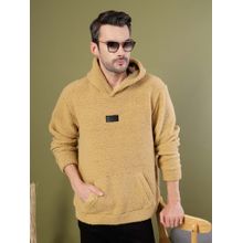 RIGO Men Mustard Sherpa Oversized Hoodie