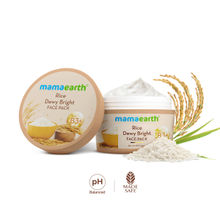 Mamaearth Rice Dewy Bright Face Pack Glass Skin Glow with Rice Water & Niacinamide