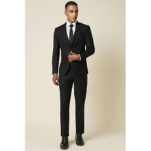 Allen Solly Men Black Slim Fit Solid Party Two Piece Suit (Set of 2)